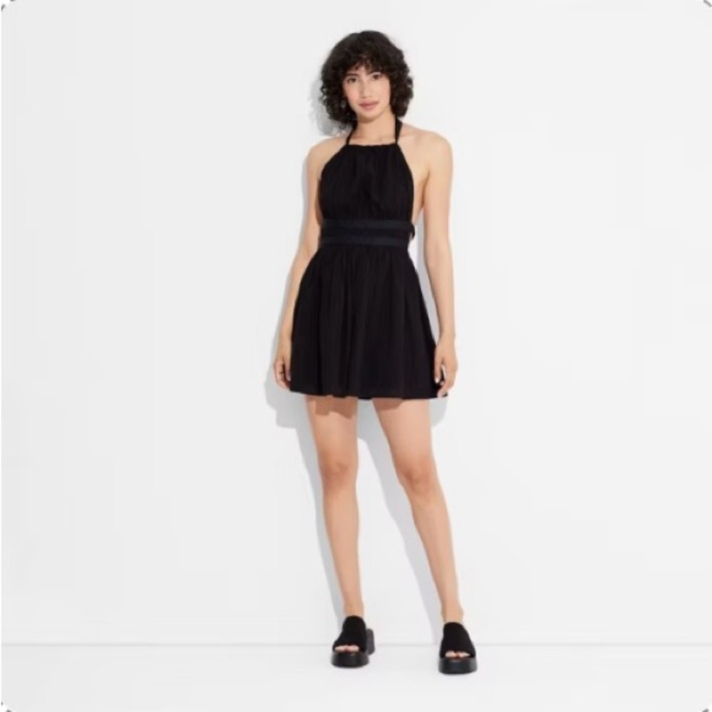 Tie Back Mini Fit and Flare Dress